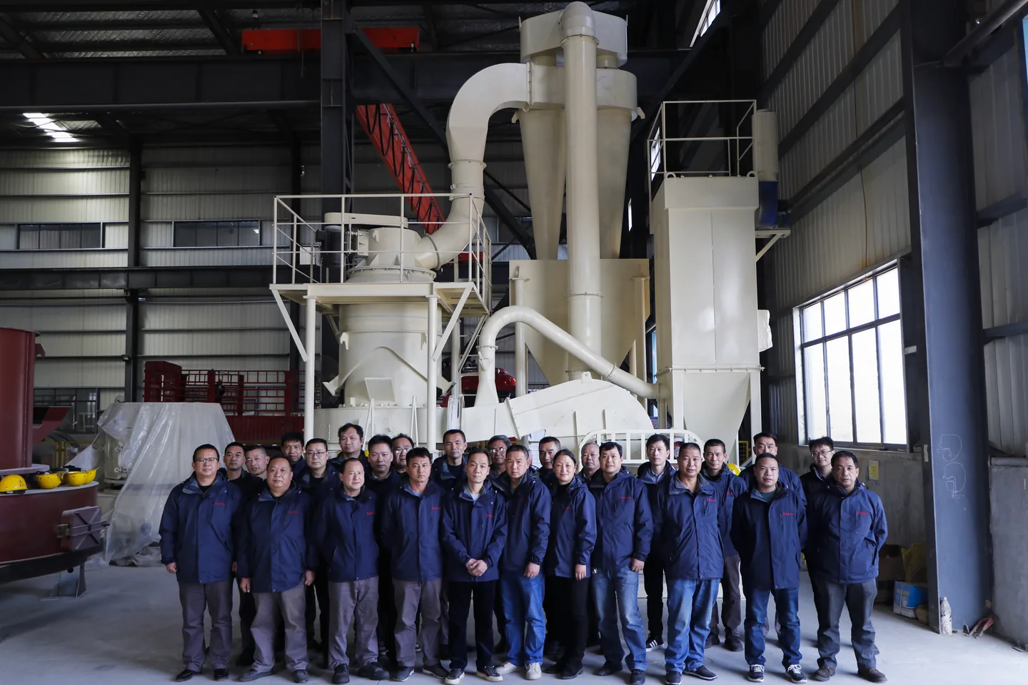Cronus after-sales service team supporting a calcite grinding mill customer